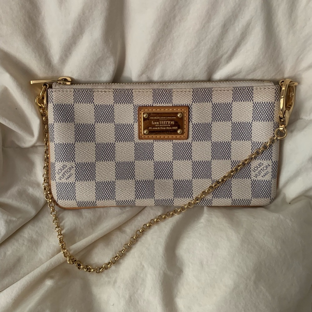 SOLD - Louis Vuitton Mila Clutch in Damier Azur